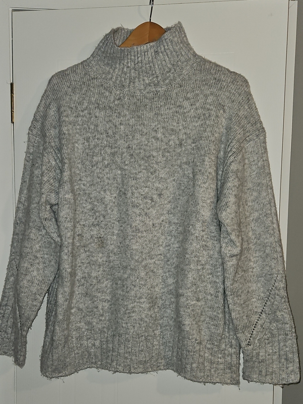 Nwot- Cozy High-Neck Women's Sweater in Light Gray